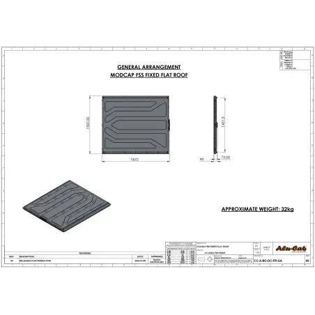 ModCAP Toit de Hardtop pour benne 5 5' Alu-Cab